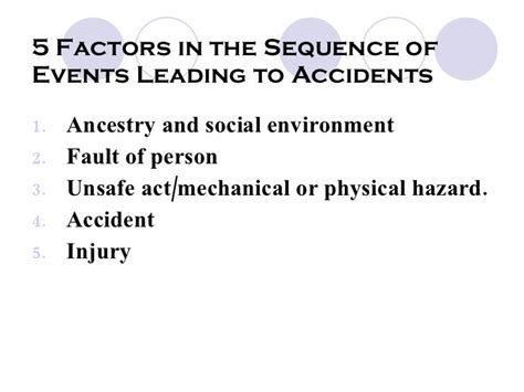 Theories Of Accident Causation