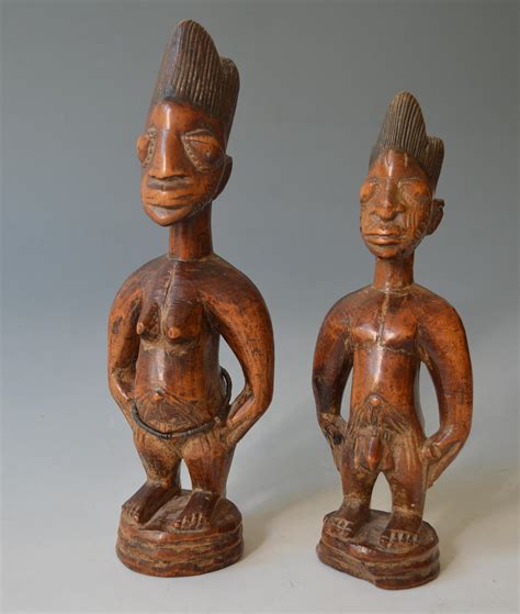 Fine Yoruba Ibeji Pair Igbuke Oyo African Tribal Art For Sale At Stdibs