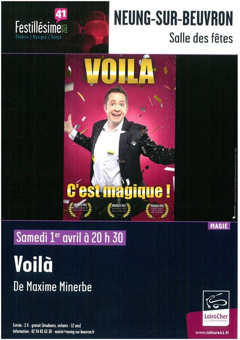 Spectacle Voila Le 01 04 2023 Neung Sur Beuvron Site Officiel