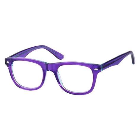 Zenni Womens Square Prescription Eyeglasses Purple Plastic 306317 Eyeglasses Eyeglasses For