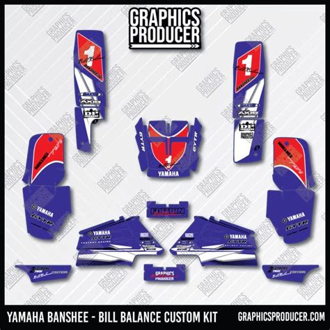 Yamaha Banshee Bill Ballance Replica Decals Full Set Graphics