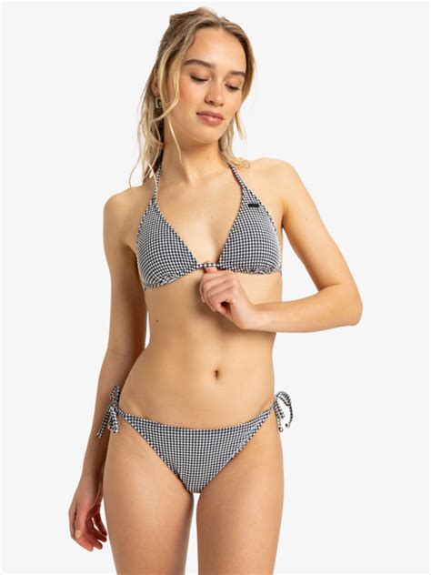Gingham Braguita De Bikini De Cobertura Reveladora Para Mujer Roxy