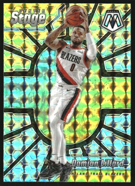 Panini Mosaic Center Stage Prizms Damian Lillard Ebay