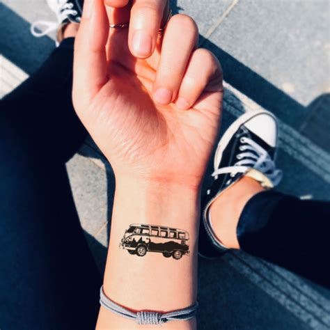 Camper Van Temporary Tattoo Sticker Ohmytat