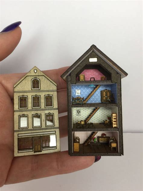 Miniature Micro Dollshouse For A Th Scale Home Fully Etsy Uk