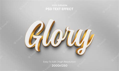 Premium Psd Glory 3d Text Effect