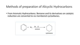 Alicyclic Hydrocarbons Ppt