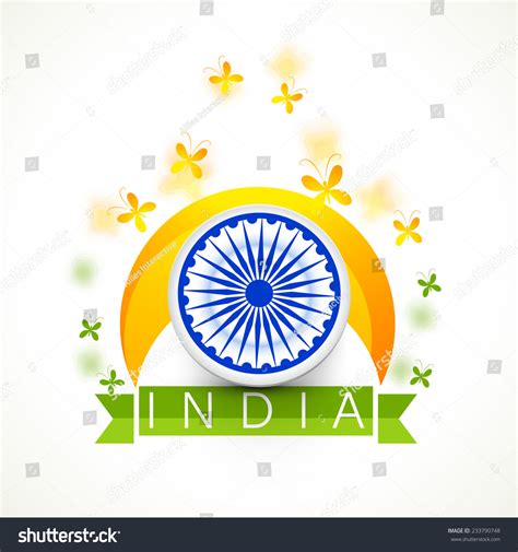 Indian Republic Independence Day Celebration Concept Stock Vector