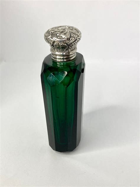 Antique Victorian Emerald Green Scent Bottle Circa S Etsy