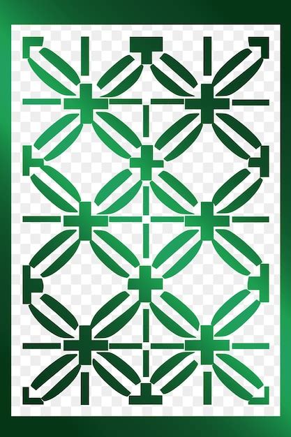 Premium Psd A Green And White Square With A Green Pattern On It