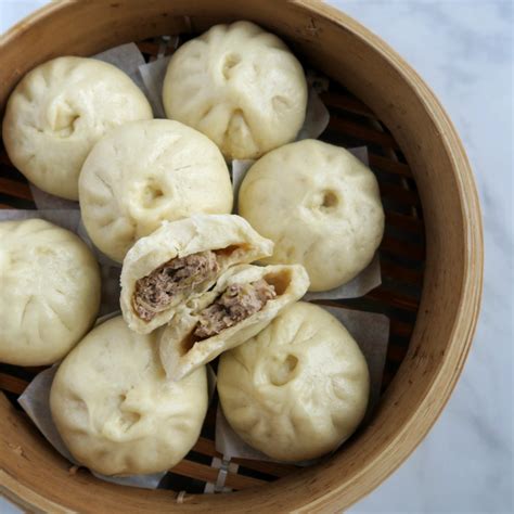 Sauerkraut And Pork Steamed Buns Baozi 包子 Fluffy Steamed Buns With Savory And Juicy Filling