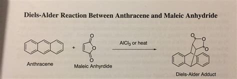 Solved Diels Alder Reaction Between Anthracene And Maleic