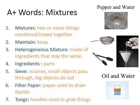 mixtures/solutions