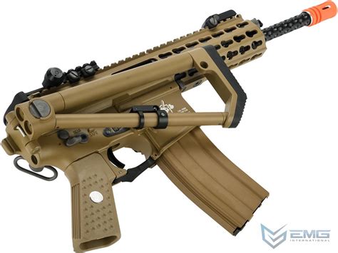 Emg Knights Armament Airsoft Pdw M2 Gas Blowback Airsoft Rifle Model Tan With Co2 Magazine