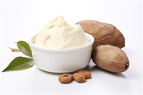 White Background With Shea Butter Premium Ai Generated Image