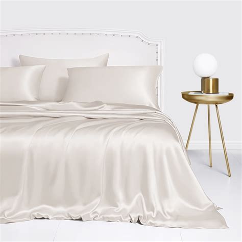 22 Momme Silk Duvet Cover Sets Light Beige