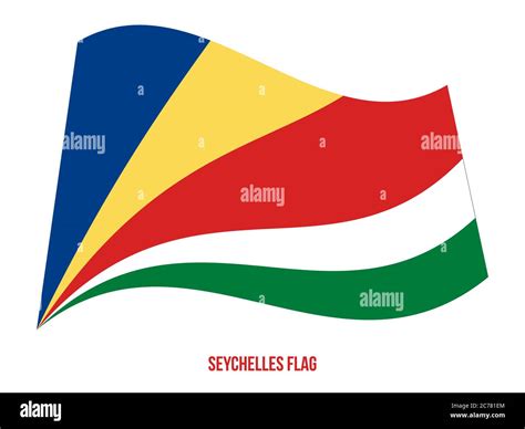 Seychelles Flag Waving Vector Illustration On White Background