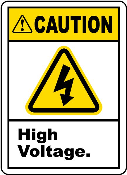 Caution High Voltage Label J6703 By