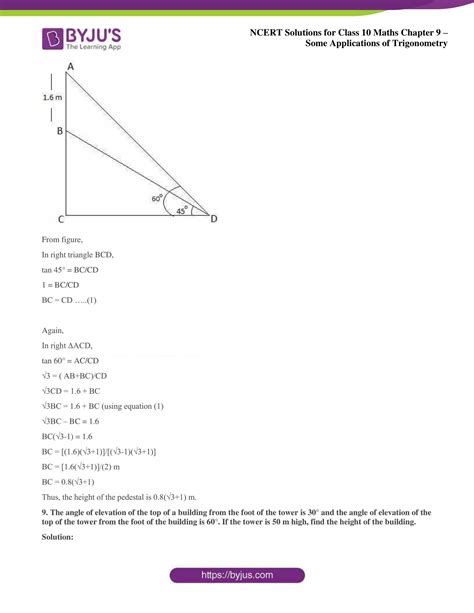 Ncert Solutions For Class Maths Chapter Some Applications Of