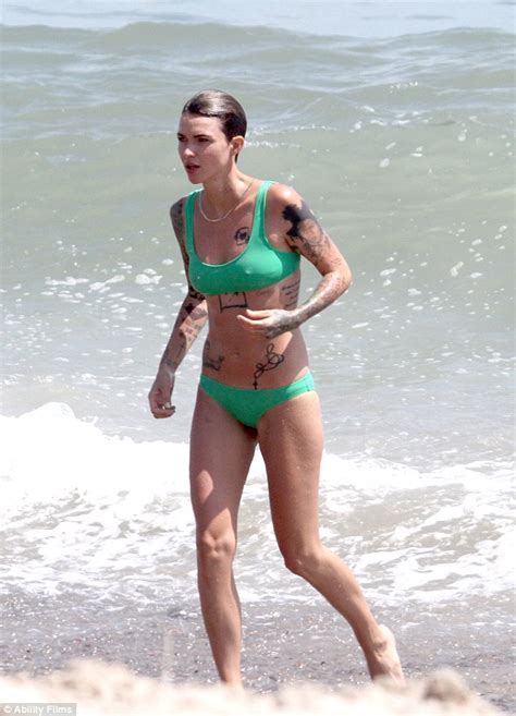 Bikini Clad Ruby Rose Gets Wet And Wild On Malibu Beach Alongside Her Mother Katia Langenheim