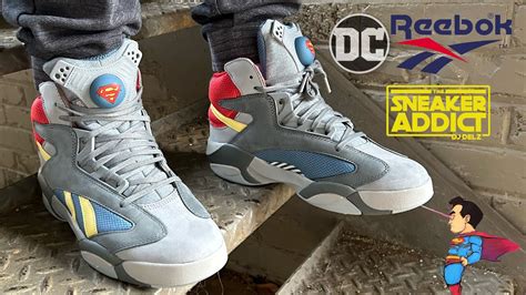 Man Of Steel Reebok Shaq Attaq Superman DC COMICS Sneaker On Feet