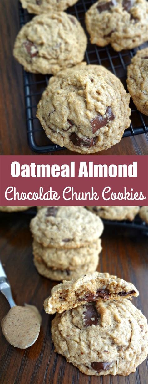 The Cooking Actress Oatmeal Almond Chocolate Chunk Cookies