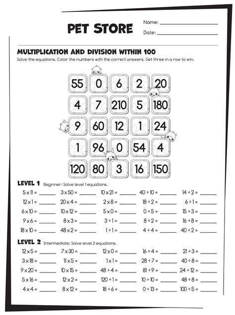 Free Printable Elementary Math Worksheets - MosOp