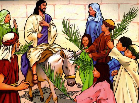 A Entrada De Jesus Em Jerusalem - Escola Dominical Infantil: A entrada triunfal de Jesus em Jerusalém