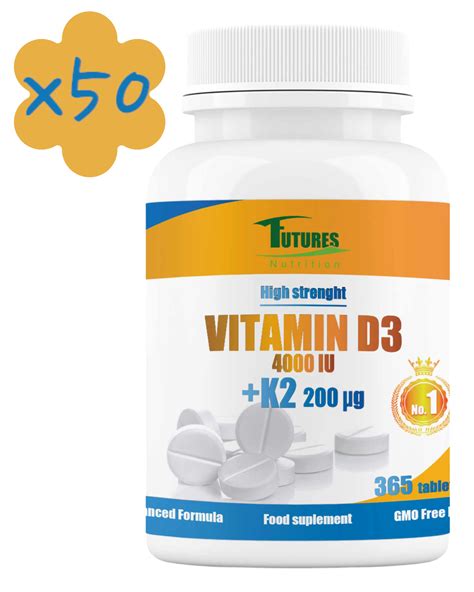 Vitamin D3 K2 4000 Iu 50x365 Tabletter Din Daglige Sundhedspartner