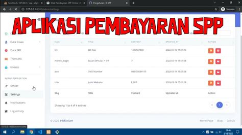 Aplikasi Pembayaran SPP Berbasis Website YouTube