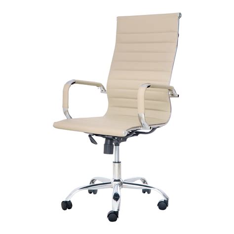 Kit Cadeira De Escrit Rio Presidente Stripes Cadeiras Interlocutor Fixa Nude Office