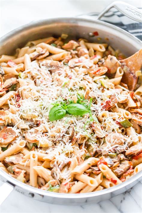 Creamy Tuscan Sausage Pasta Get Inspired Everyday Recipe Italian