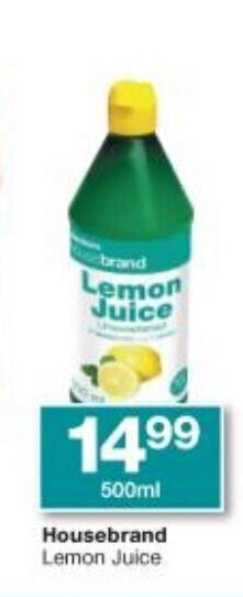 Housebrand Lemon Juice Ml Offer At Checkers