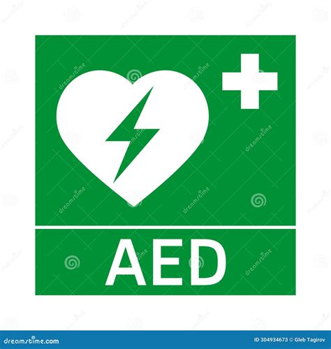 Aed Emergency Defibrillator Aed Icon Stock Vector Illustration Of