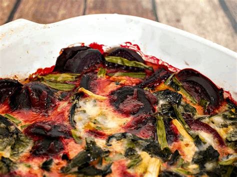 Beet Gratin Recipe A Tasty Casserole Made From Roasted Beets And Beet Greens And Baked For A