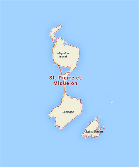 Detailed Map Of Saint Pierre And Miquelon Saint Pierre And Miquelon