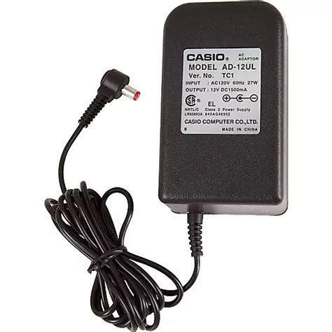 Casio AD 12 AC Adapter Musician S Friend