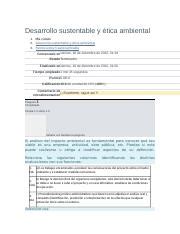 Examen Pts Extras Desarrollo Sustentable Docx Desarrollo