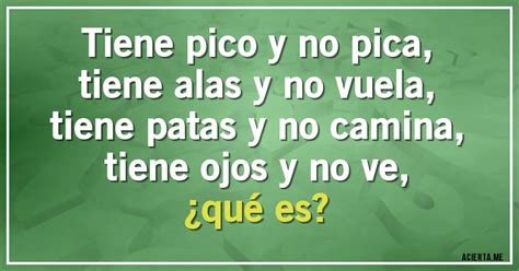 Tiene Pico Y No Pica Tiene Alas Y No Vuela Tiene Patas Y No Camina