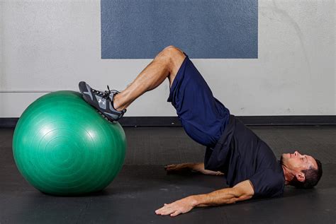 Bent Knee Exercise Ball Back Press Sean Cochran Sports Performance