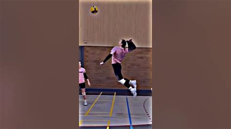 Girls Monster Spike 👌 ️‍🔥 Volleyball Sports Visio N Shorts Youtube