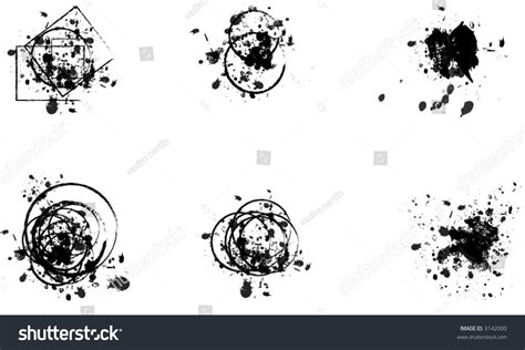 Collection Of Editable Vector Ink Spills Stains And Splashes 3142000