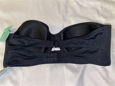 Sundazed Abbi Strapless Underwire Swimsuit Bikini Top 32C Black A19