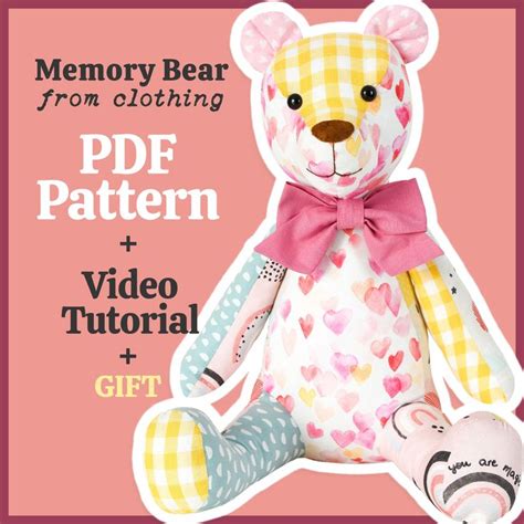 Memory Bear Pattern Video Tutorial Keepsake Bear Pattern Easy Teddy Bear Pattern Simple Bear