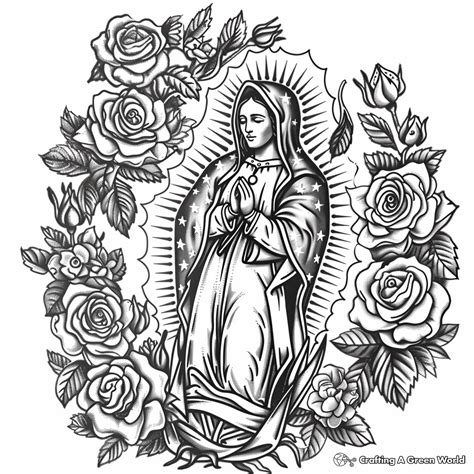 Virgen De Guadalupe Coloring Pages Free Printable