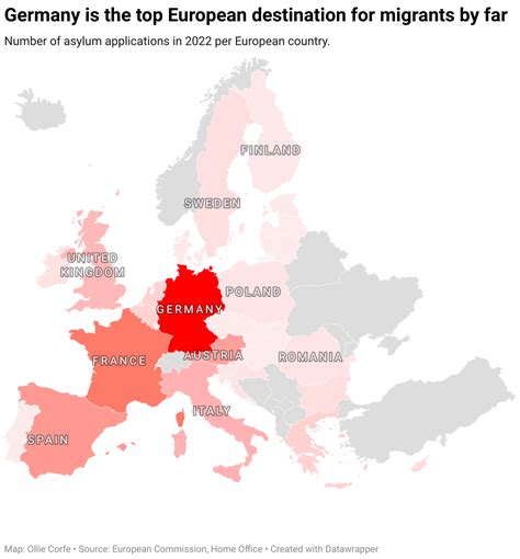 The European Countries With Most Asylum Seekers Mapped As Uk Comes In