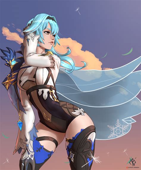 Eula From Genshin Impact Fan Art By Arteslav Hentai Foundry