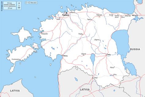 Estonia Mapa gratuito, mapa mudo gratuito, mapa en blanco gratuito ...