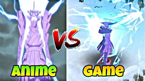 Naruto Anime Vs Game Naruto And Sasuke Final Valley Showcase In Both