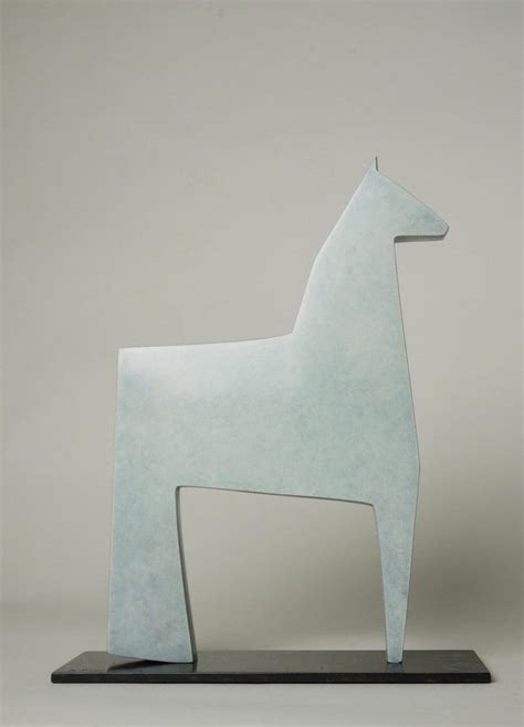 White Horse Minimalist Small Modern Equine Statuette Artparks